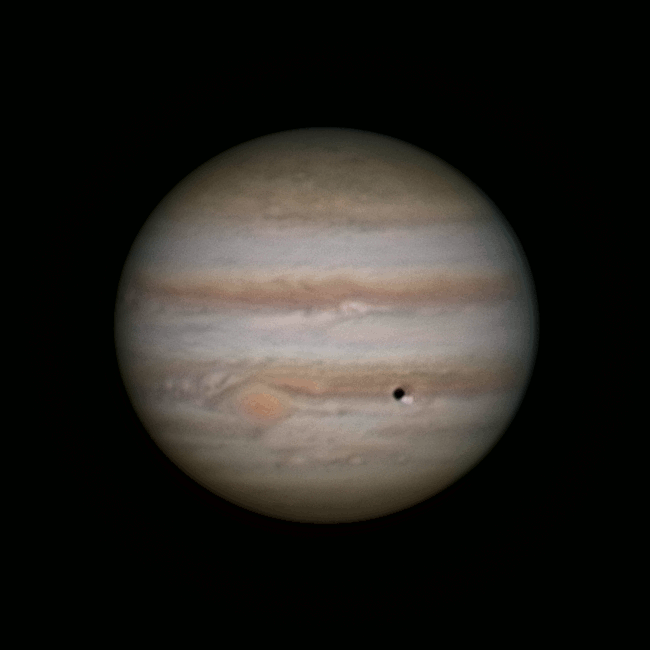 Jupiter and Io over two hour lapse - by San Diegan Mark Collins